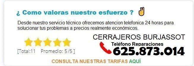 cerrajeros Burjassot precios